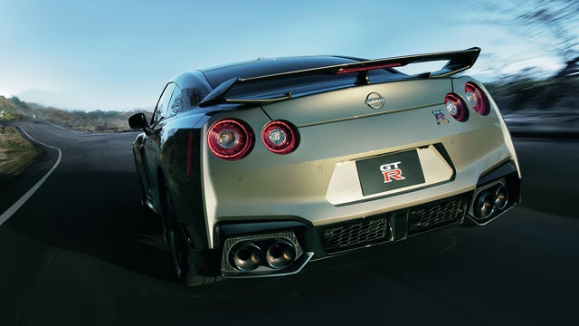 2024 Nissan GT-R seen from behind driving through a tunnel | Tom Naquin Nissan in Elkhart IN